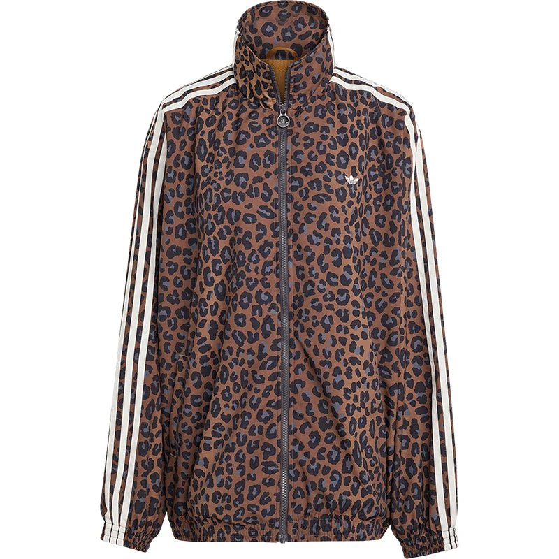 Adidas genuine Womens Casual Loose Leopard Print Jacket JW7301