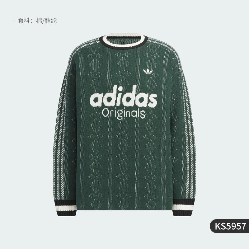 Adidas Originals genuine Trefoil Men's and Women's Warm Daily Casual Hooded Sweatshirt KS5957