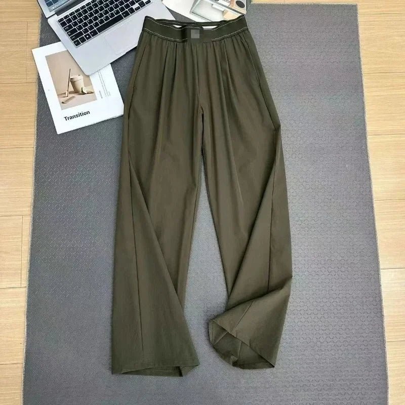 Summer High Waisted Casual Loose and Versatile Sports yoga Pants 2026 Summer Fitness Pants, Women's Breathable Wide Leg Sports P