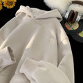 Heavyweight Suede Hoodie Men's Autumn Winter Fashion Brand Handsome American Oversize Loose Fit Coat Polyester Fiber Long Sleeve
