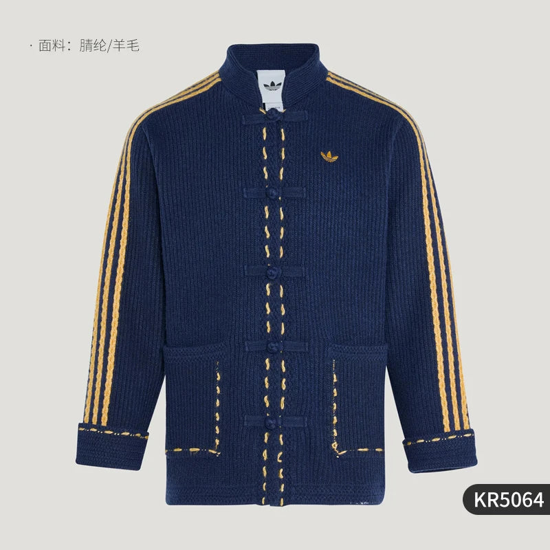 Adidas genuine clover men's and women's knitted loose jacket KR5064