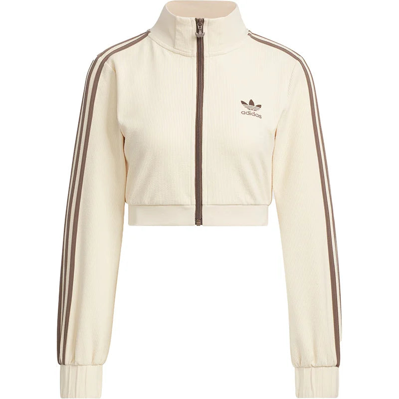 Adidas genuine Trefoil New Women's Breathable Sports Stand Collar Jacket IP3005