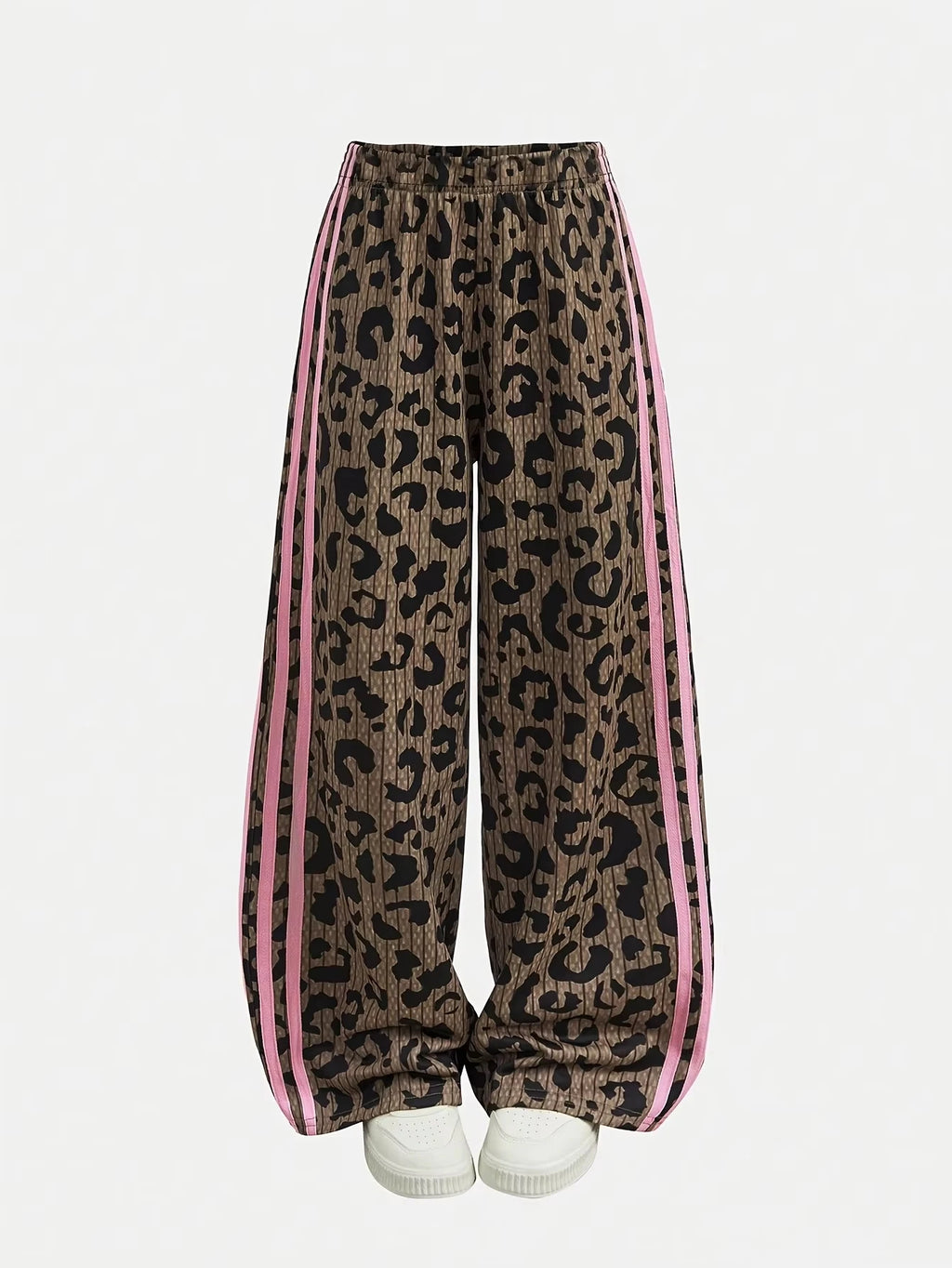 Men Women Unisex 3D Leopard Striped Printed Quick Dry Hip Hop Trousers, Retro Street Sport Pants, Loose Straight Jogger Pants