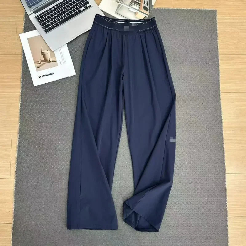 Summer High Waisted Casual Loose and Versatile Sports yoga Pants 2026 Summer Fitness Pants, Women's Breathable Wide Leg Sports P