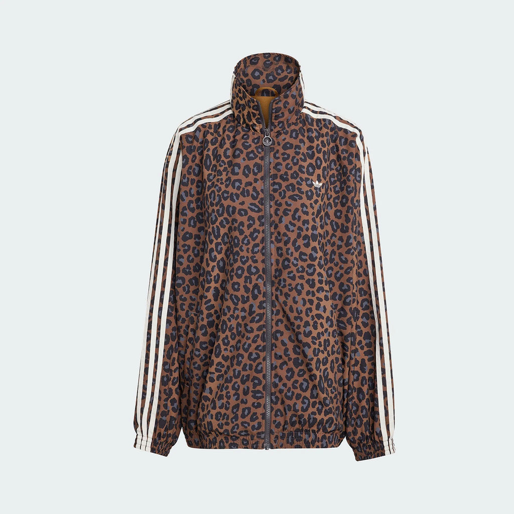 Adidas genuine Womens Casual Loose Leopard Print Jacket JW7301
