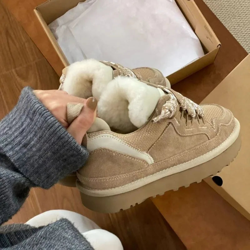 Winter Boots for Women Fleece Thickened Snow Boots