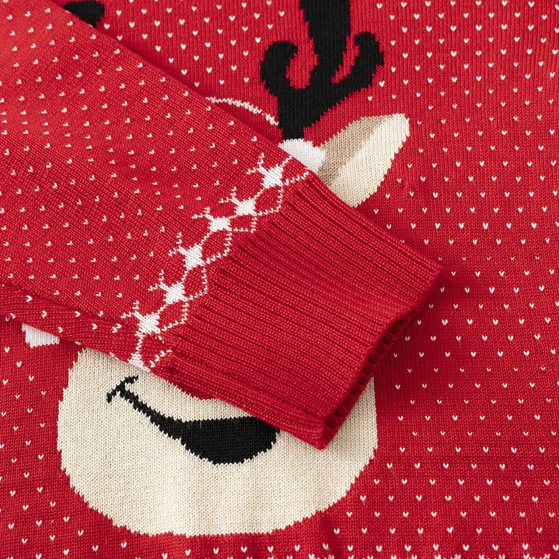 Winter Christmas Matching Sweaters for Parent-Child 2026 New Children's Father Mother Cartoon Family Knit Pullover Jumper