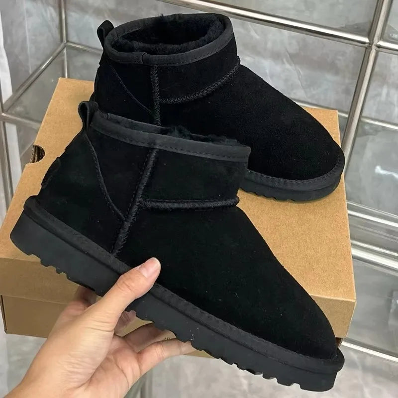 New 2026 Women Winter Ultra Mini Boot Designer Platform Boots for Warm Leather Ankle Fur Slippers Luxury Boots 35-44
