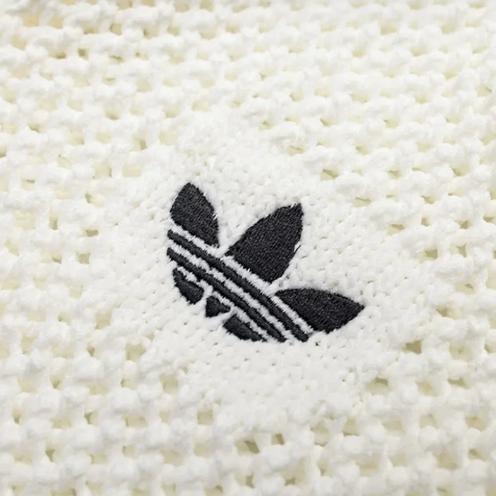 Pull tricoté Adidas Originals pour femme – élégant, confortable, col montant, fermeture zippée