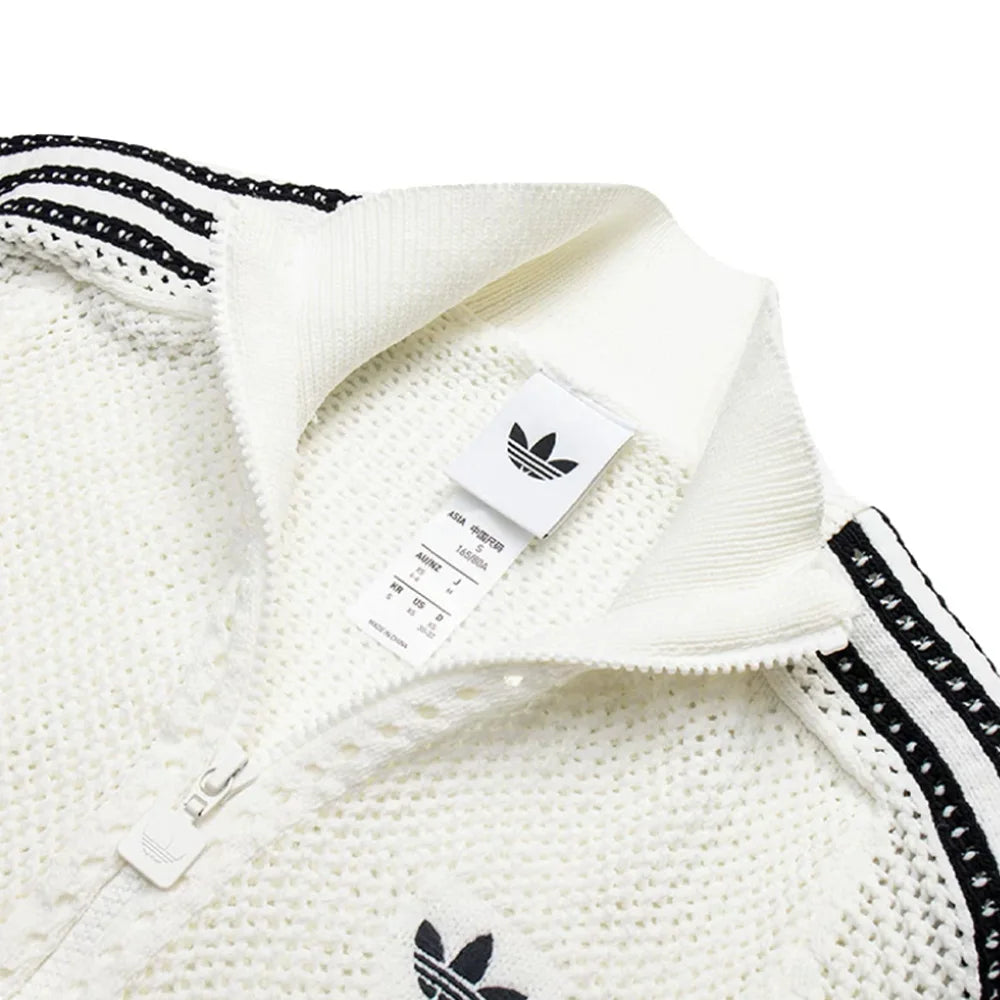 Pull tricoté Adidas Originals pour femme – élégant, confortable, col montant, fermeture zippée