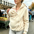 Maternity Clothes Autumn Winter Plush Hoodies Kangaroo Design Big Pockets Jackets For Pregnant Women Keep Warm Baby Wearing