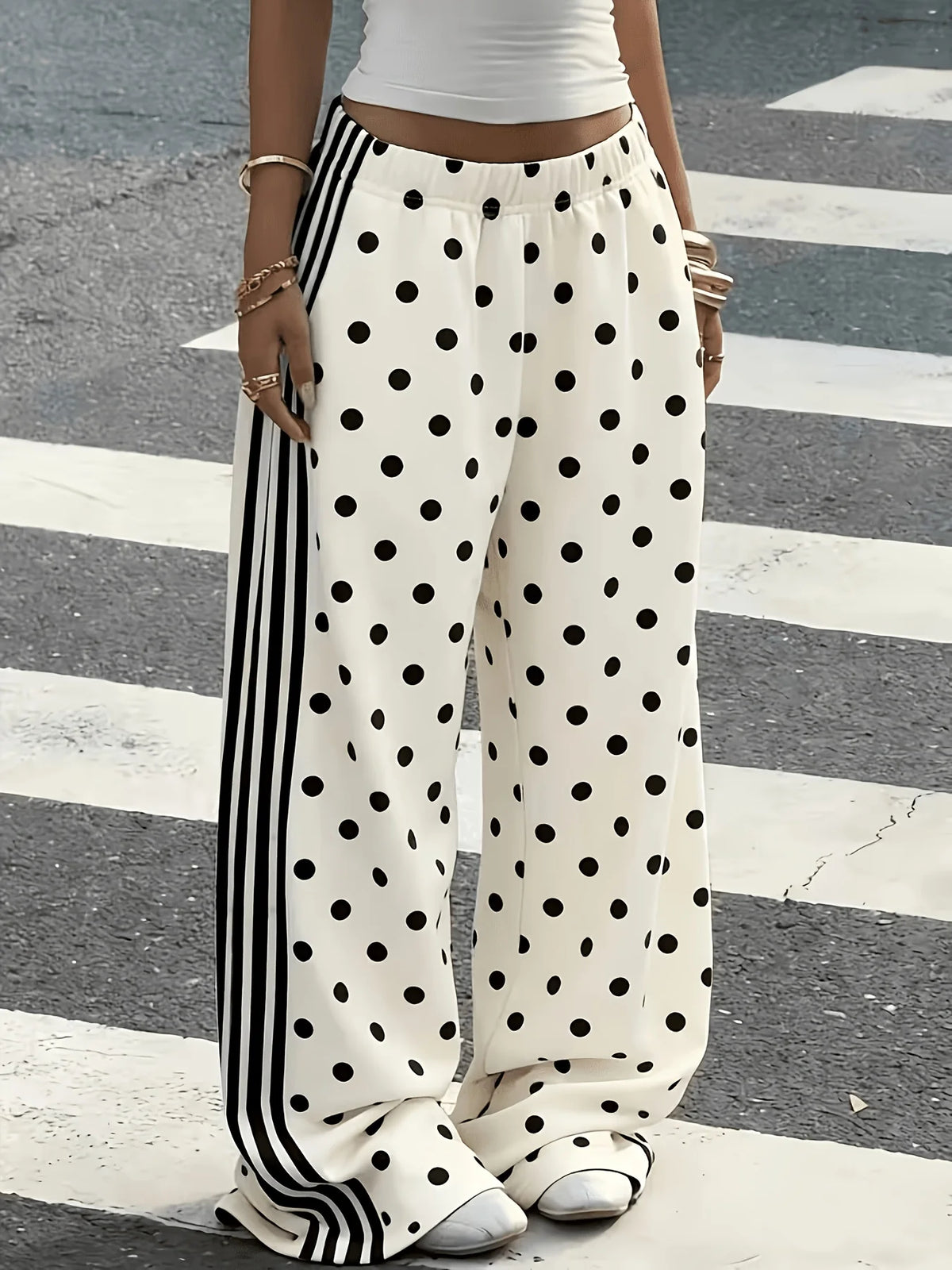 26 Street Dance Jazz Pants High Waist Straight Leg Wide Leg Sports Trousers Black Letter Print Drawstring Pants For Women's/Kids