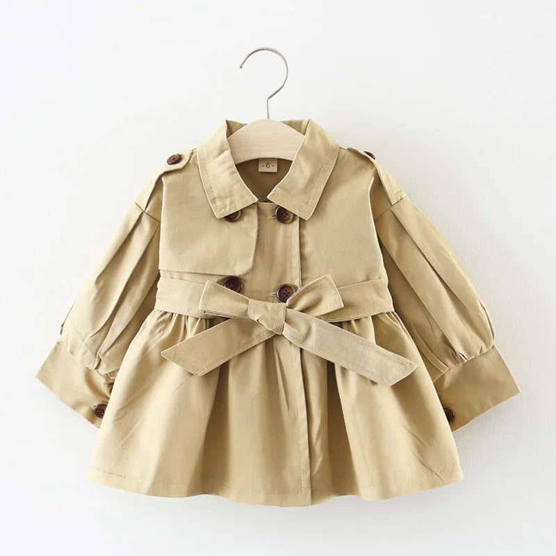 Fashion Baby Trench Coat Cotton Autumn Spring Baby Girl Clothes Kids Jackets for Girls Coats Infant Outerwears Clothing